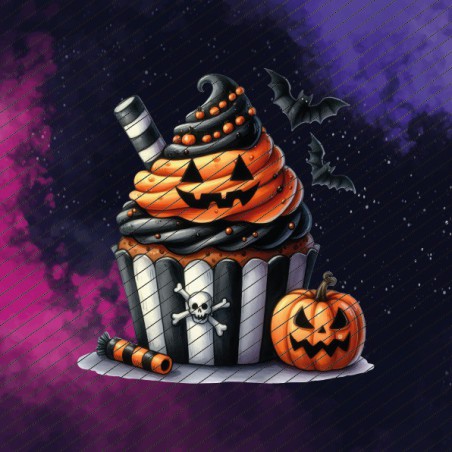 Halloween Cupcake // Bügelbild