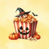 Halloween Popcorn // Bügelbild