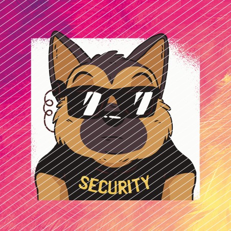 Security-Schäferhund // Bügelbild