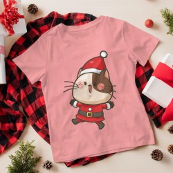 Katze im Weihnachtsoutfit // Bügelbild