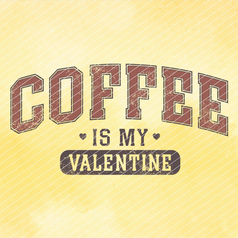 Coffee is my valentine // Bügelbild