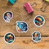 Astronauten und Planeten // 10er Sticker-Set