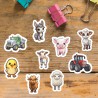 Bunter Bauernhof // 20er Sticker-Set