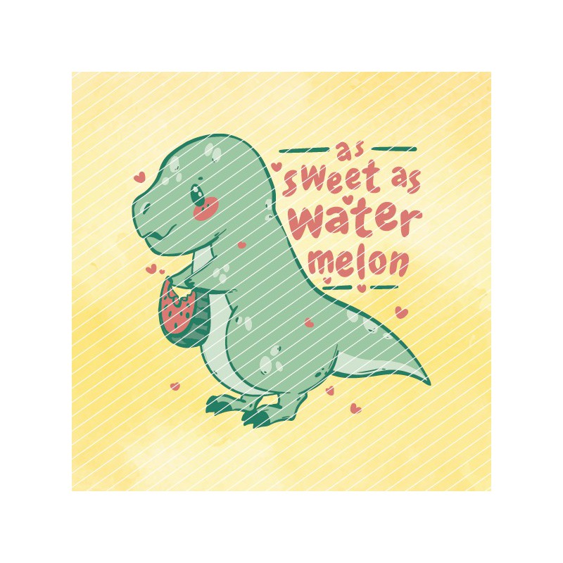 Dino "As sweet as watermelon" // Bügelbild