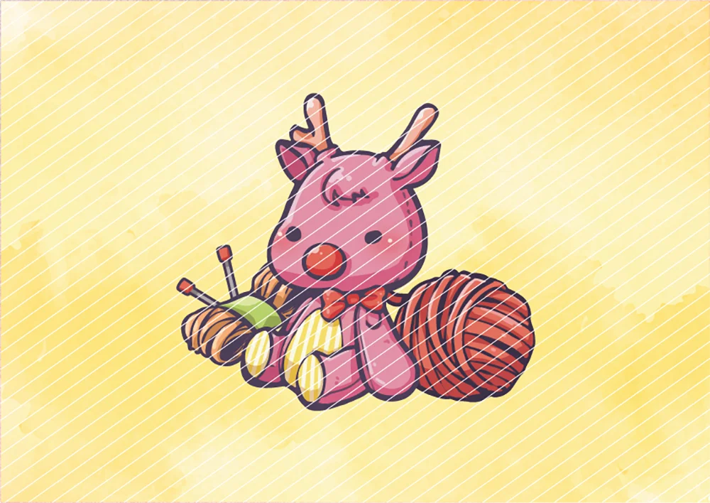 Rentier-Plüschie mit Häkel-Garn // Bügelbild