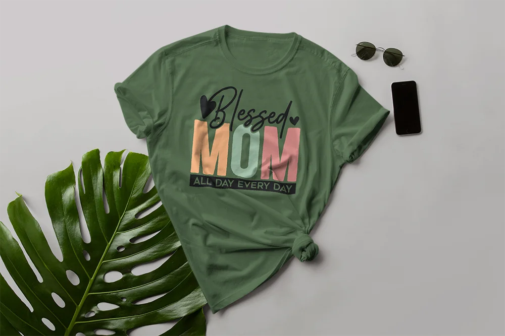Blessed Mom - All Day Every Day // Bügelbild