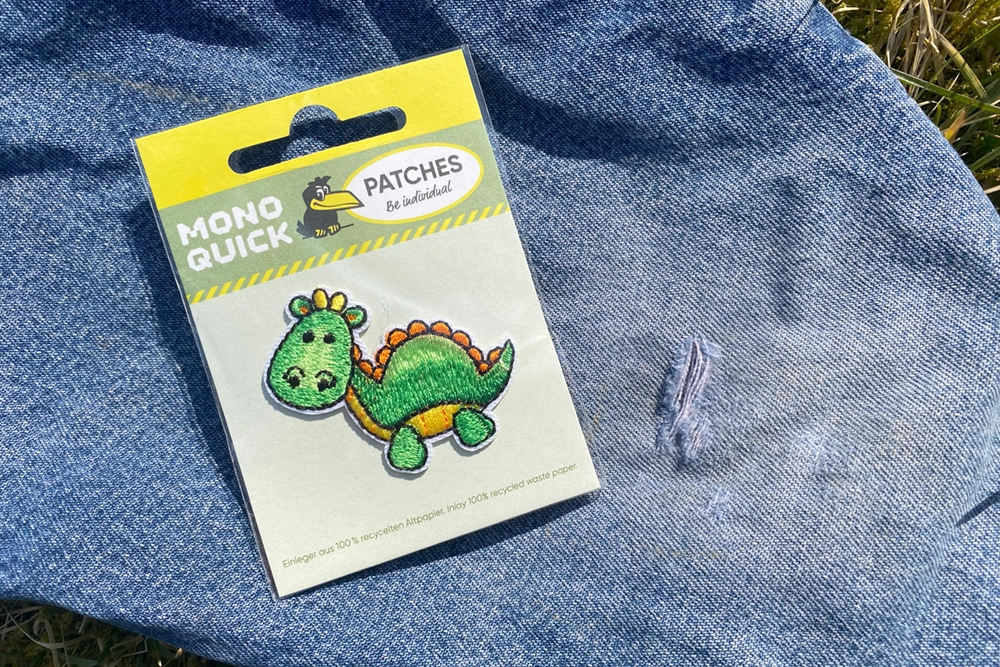 Kleiner grüner Dinosaurier // Patch bzw. Aufnäher Kleiner grüner Dinosaurier // Patch bzw. Aufnäher