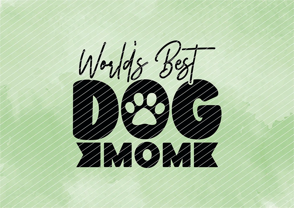 World Best Dog Mom // Bügelbild
