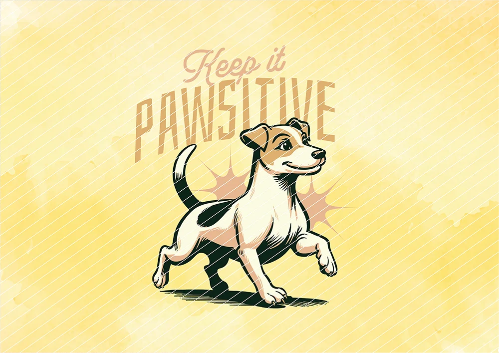Keep it Pawsitive // Bügelbild