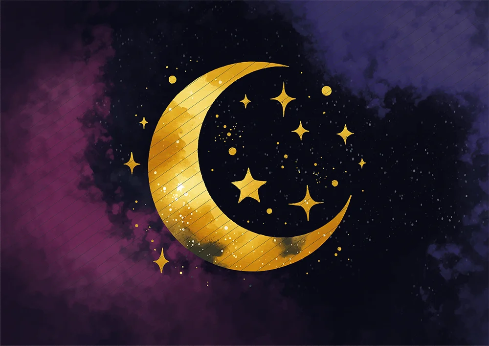 Sparkling Moon // Bügelbild