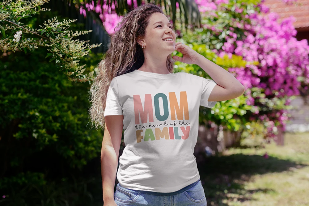 Mom - the heart of the family // Bügelbild