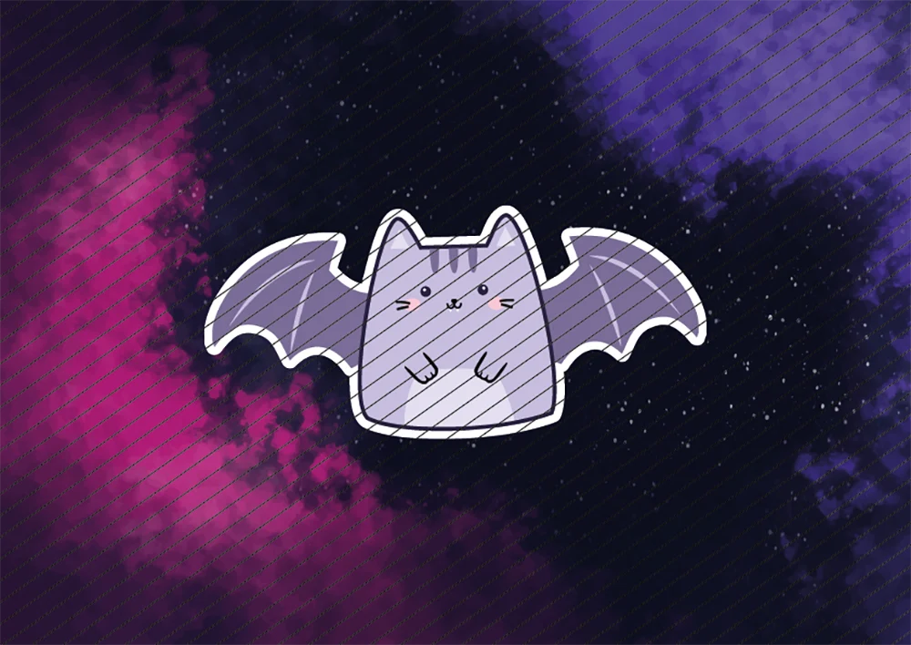 Süße Vampir-Fledermaus // Bügelbild