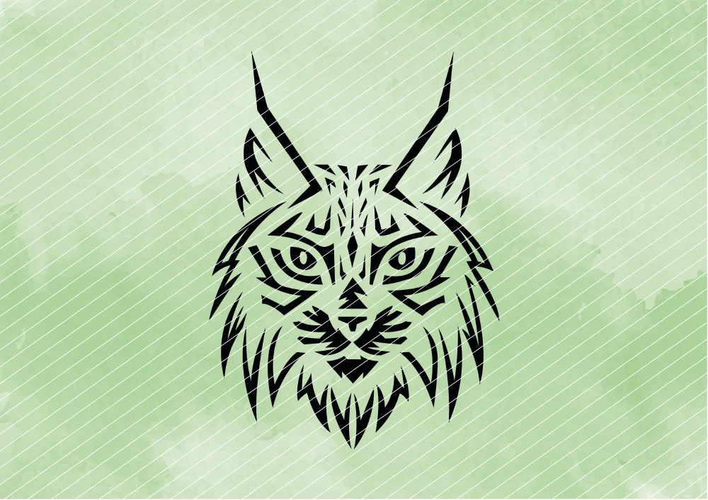 Abstrakter Luchs // Plotterdatei SVG Vektor Grafik
