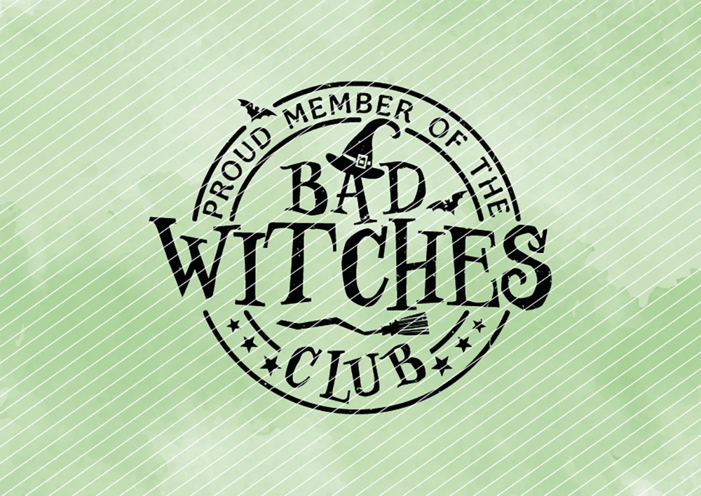 Bad Witches Club - Schwarze Version // Bügelbild Bad Witches Club - Schwarze Version // Bügelbild