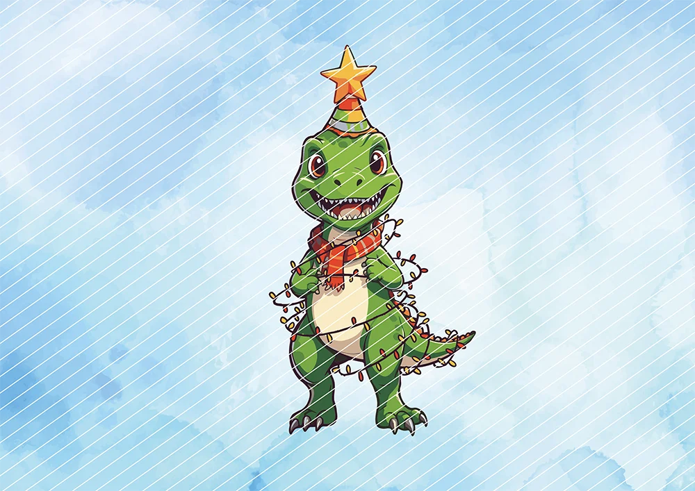 Dinosaurier mit Party-Hütchen // Bügelbild Dinosaurier mit Party-Hütchen // Bügelbild