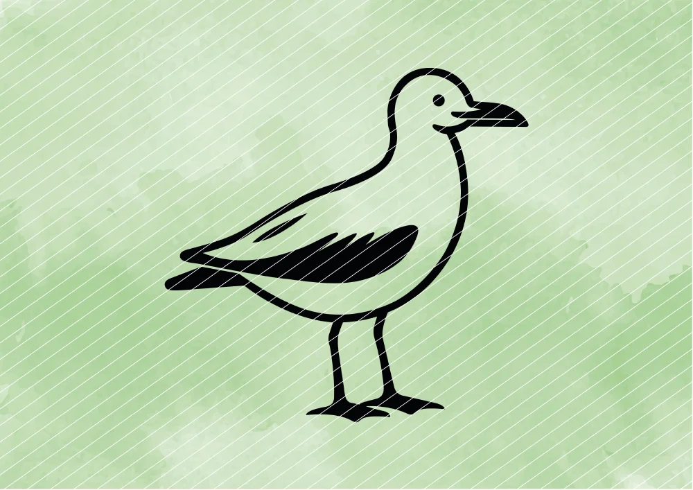 Maritime Möwe // Plotterdatei SVG Vektor Grafik