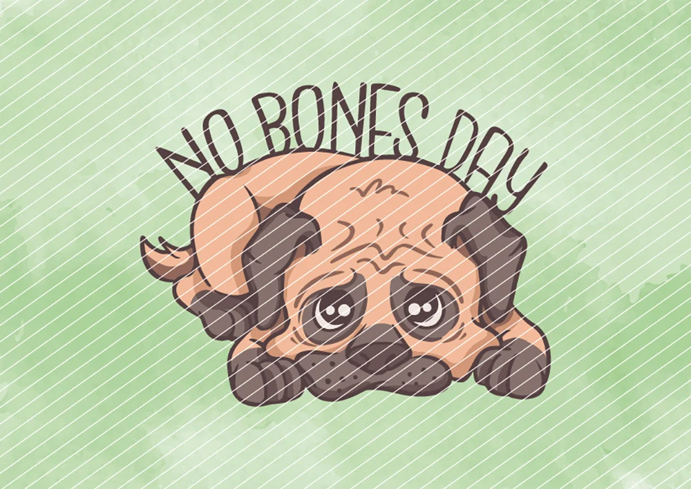 No Bones Day // Bügelbild No Bones Day // Bügelbild