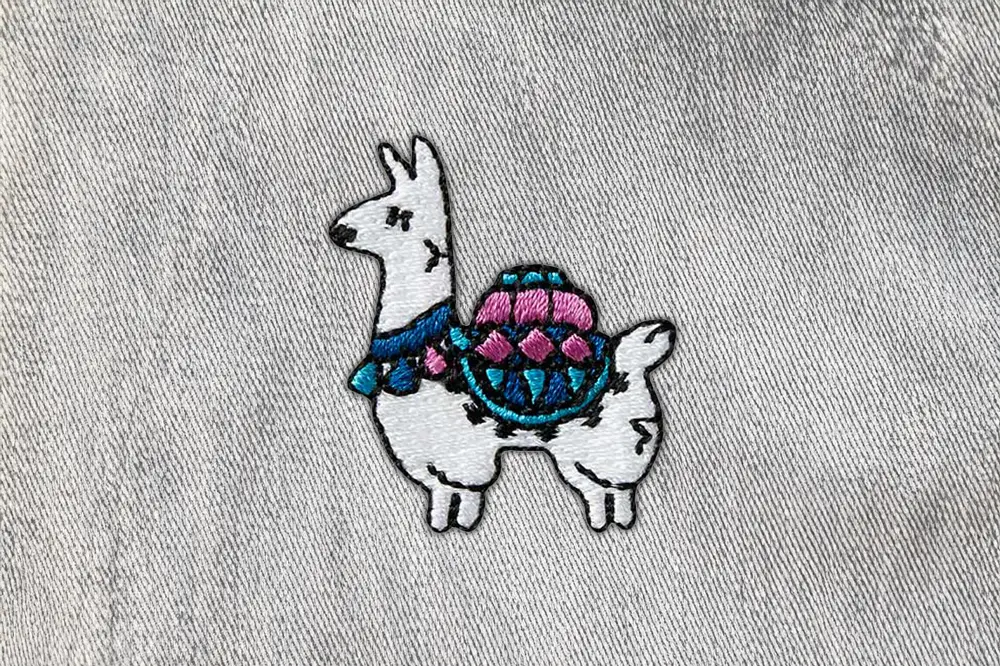 Weißes Lama  // Patch bzw. Aufnäher