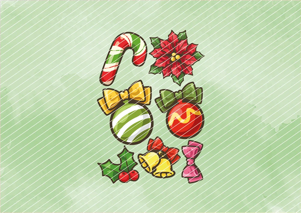 Weihnachtliches Zubehör  // Bügelbild