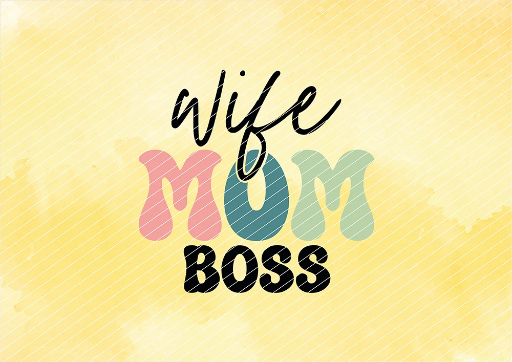 Wife Mom Boss // Bügelbild