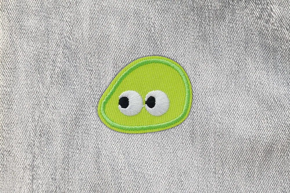 Klecks mit Augen Grün // Patch bzw. Aufnäher