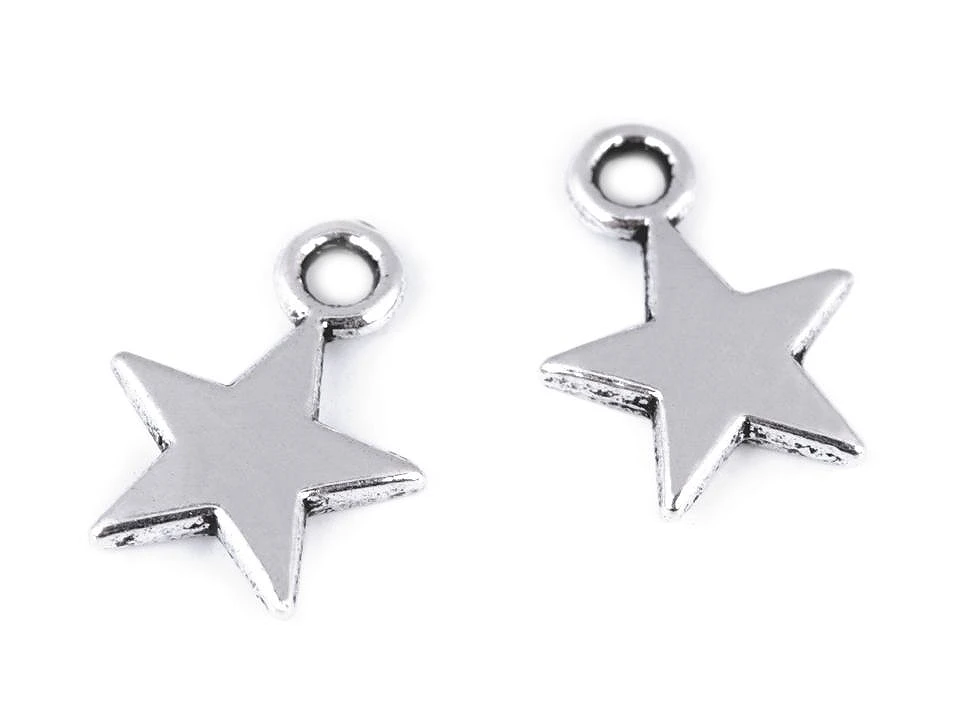 Stern Anhänger Ø10 mm // Silber // 1 Stück
