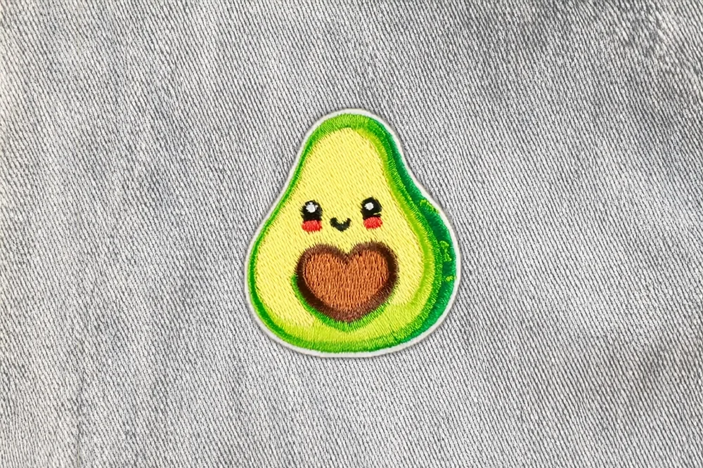 Avocado mit Herz-Kern // Patch bzw. Aufnäher