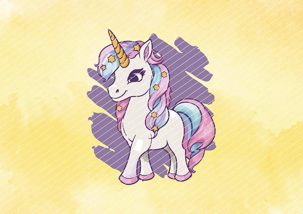 Einhorn in Pastellfarben // Bügelbild Einhorn in Pastellfarben // Bügelbild