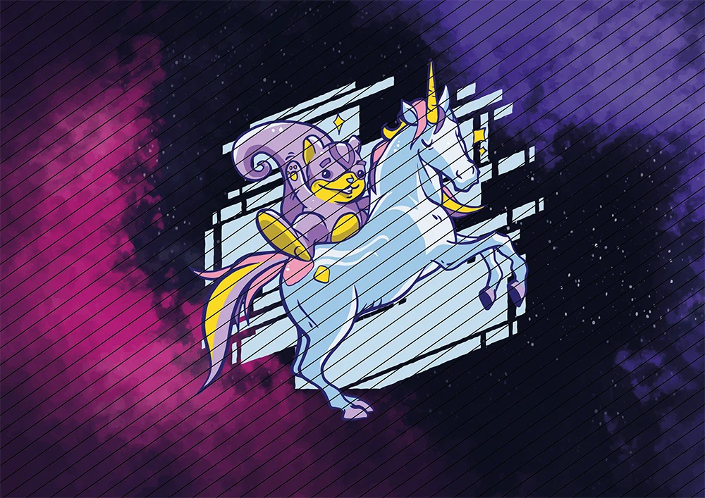 Magische Freunde // Einhorn und Eichhörnchen // Bügelbild Magische Freunde // Einhorn und Eichhörnchen // Bügelbild