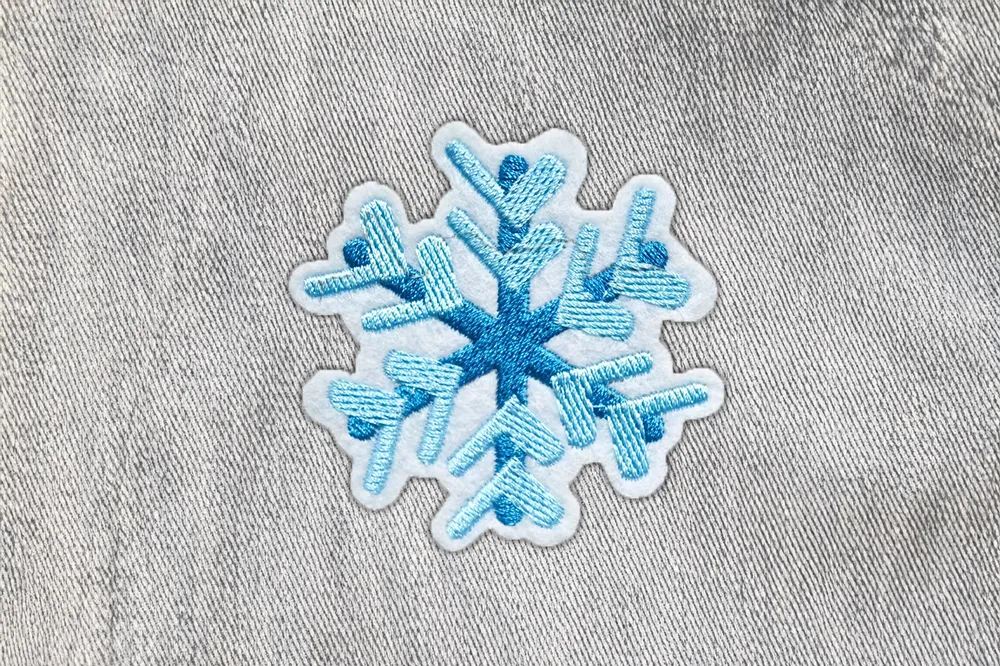 Eisige Schneeflocke // Patch bzw. Aufnäher